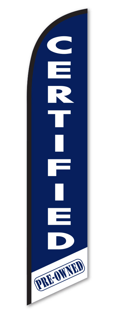 Load image into Gallery viewer, Premium Swooper Flag - Certified Pre-Owned (Blue & White)
