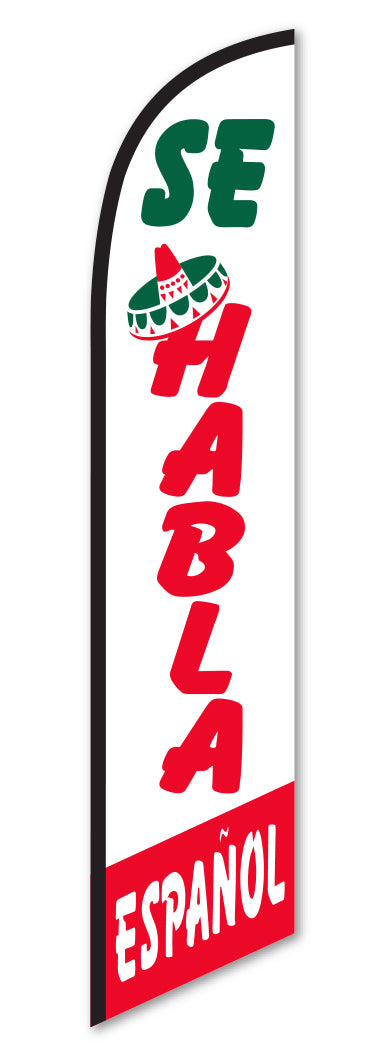 Load image into Gallery viewer, Premium Swooper Flag - Sa Habla Espanol