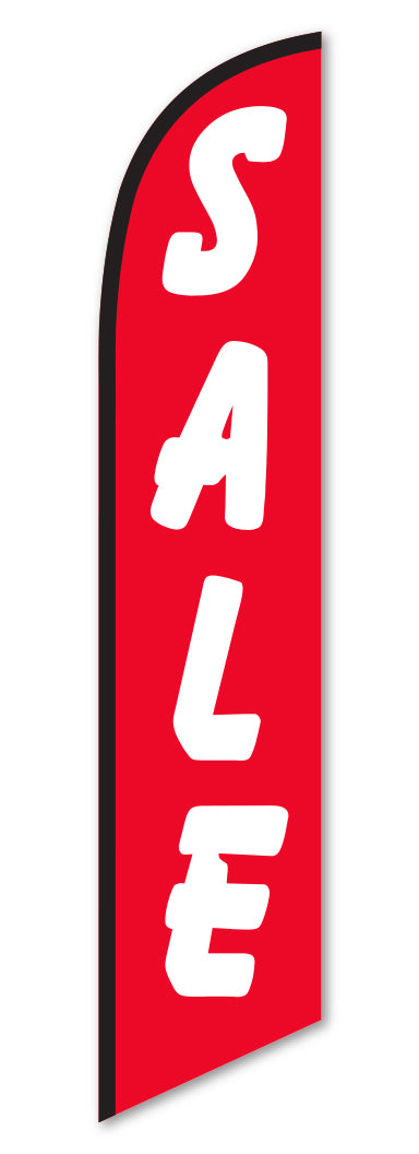 Load image into Gallery viewer, Premium Swooper Flag - Sale (Red & White)