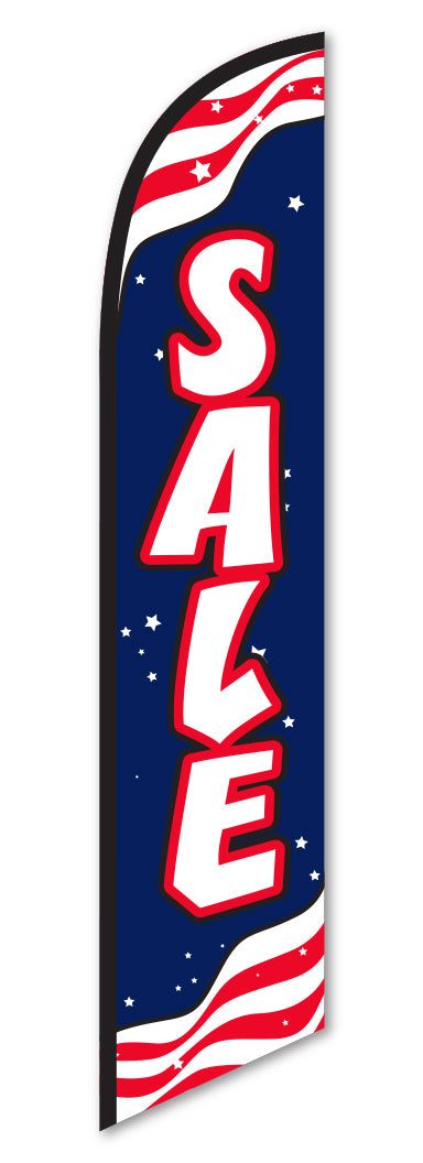 Load image into Gallery viewer, Premium Swooper Flag - Sale (Red, White & Blue)