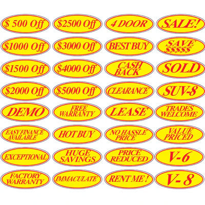 Load image into Gallery viewer, Red & Yellow Oval Signs