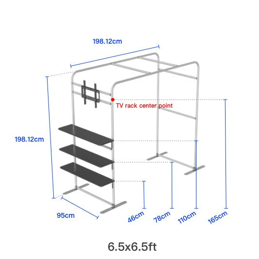 Load image into Gallery viewer, Square Arch Display Shelf & TV Rack