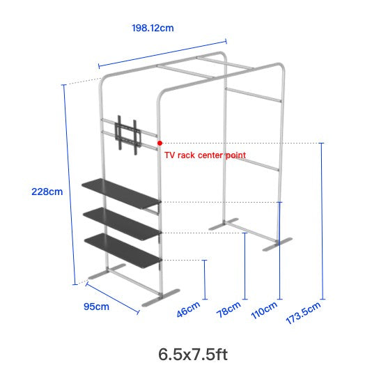 Load image into Gallery viewer, Square Arch Display Shelf & TV Rack