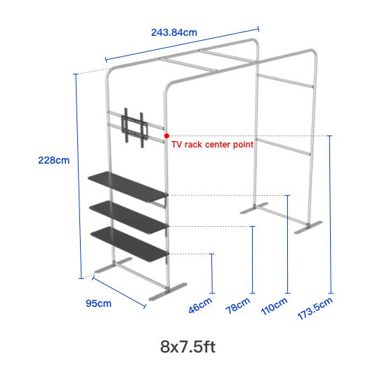 Load image into Gallery viewer, Square Arch Display Shelf & TV Rack