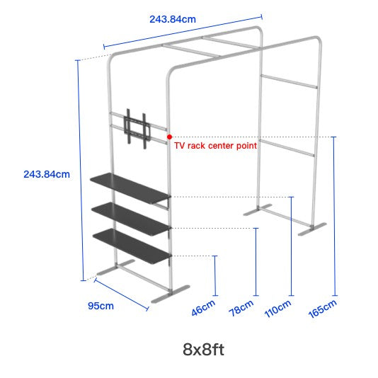 Load image into Gallery viewer, Square Arch Display Shelf & TV Rack