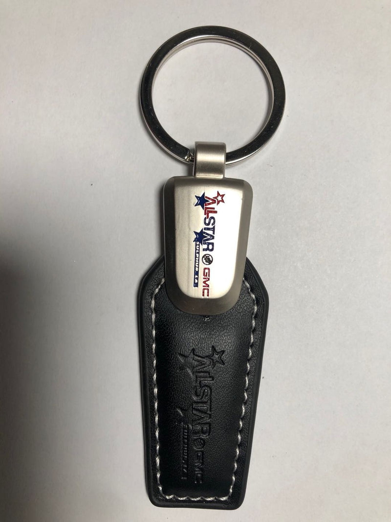Load image into Gallery viewer, Twist & Release Brushed Chrome Metal/Leather Key Fob