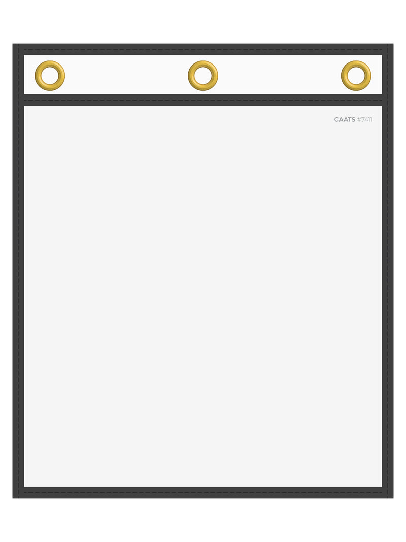Load image into Gallery viewer, WorkTicket Holder - Black - No Handle - Clear Front & Back - 11"" x 13""