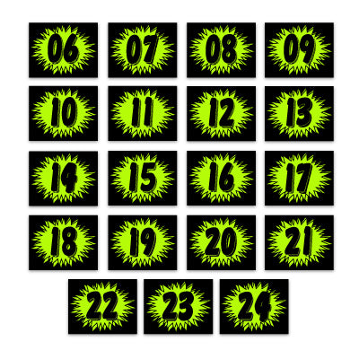 Burst Year Model Sign