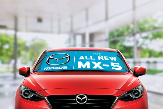 Deluxe Angled Custom Printed Windshield Banner