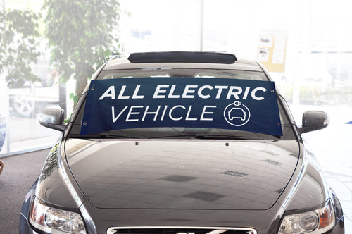 Deluxe Angled Custom Printed Windshield Banner