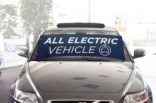 Deluxe Angled Custom Printed Windshield Banner