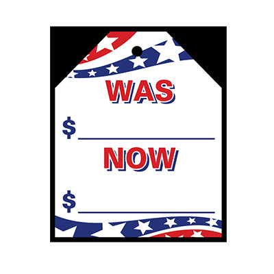 Patriotic Was/Now Stick-On Tag (12)