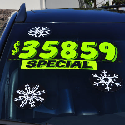 Snow Flake Circle Decals (12)