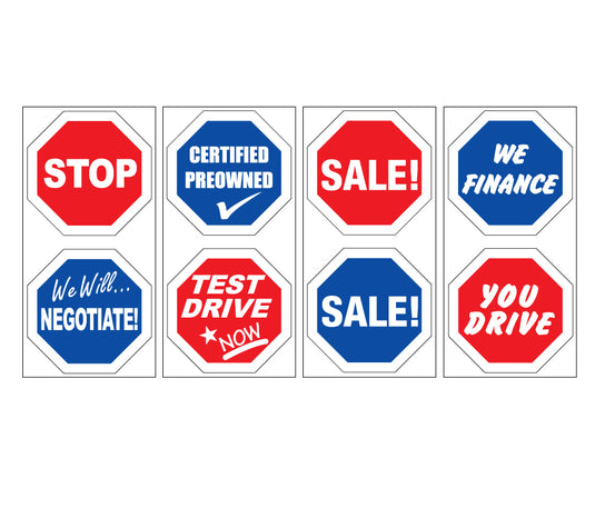 Under the Hood Twisting Signs (Set of 4)