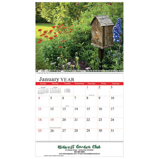 2026 Gardens Wall Calendar - Spiral