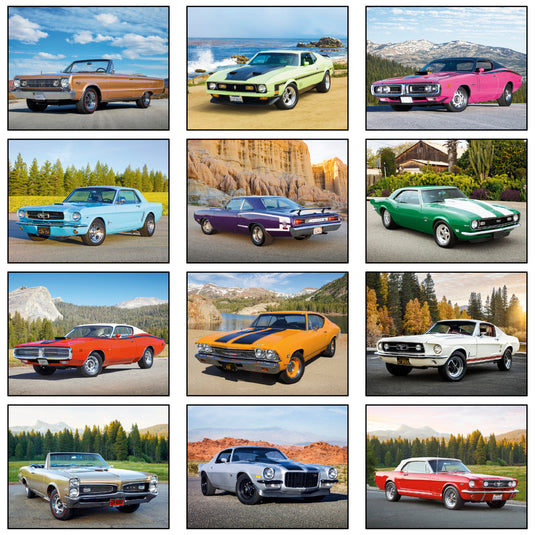 2026 Muscle Cars Wall Calendar - Stapled