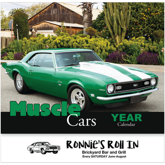 2026 Muscle Cars Wall Calendar - Stapled
