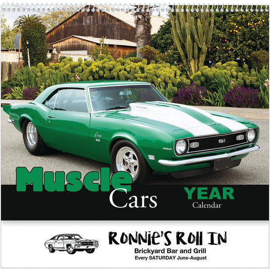 2026 Muscle Cars Wall Calendar - Spiral