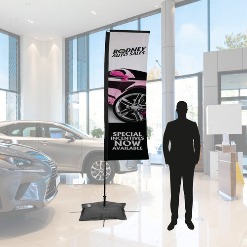 Custom Rectangle Flag - 10 Ft