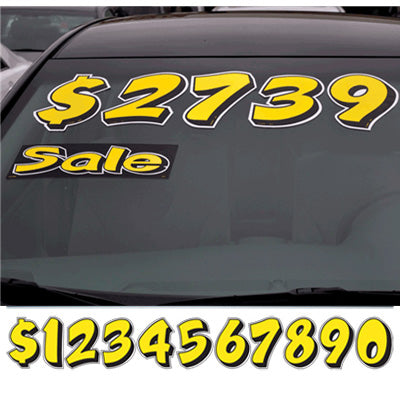 10 inch Yellow & Black Die Cut Graphic Adhesive Number