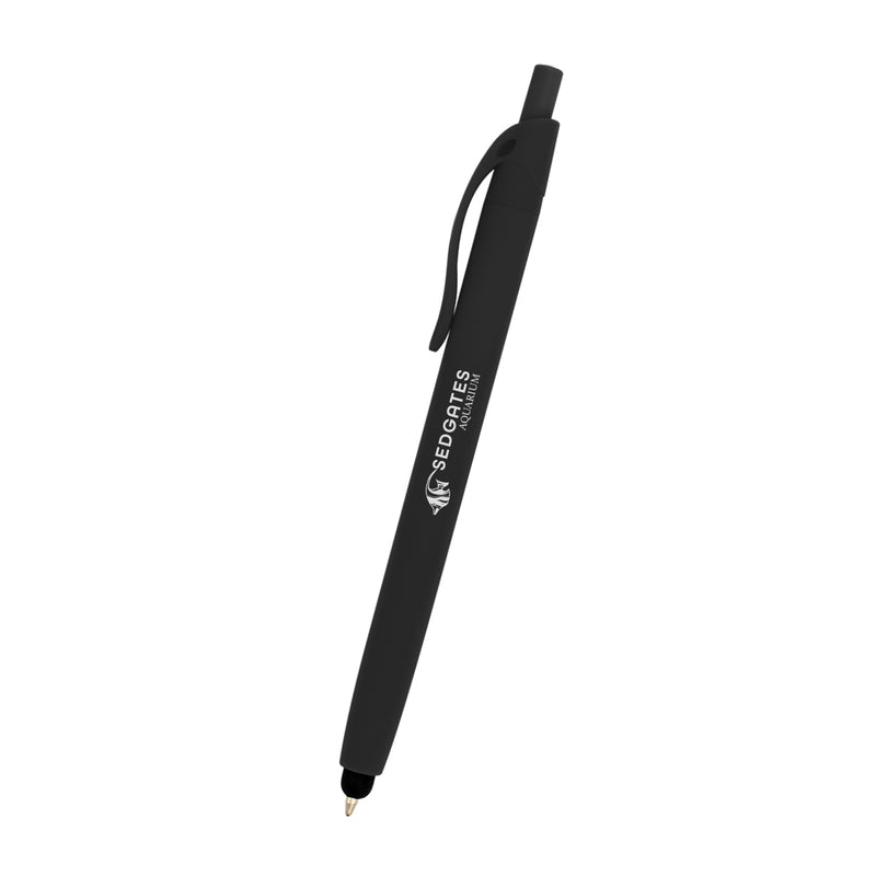 Load image into Gallery viewer, Zinnia Rubberized Pen With Stylus
