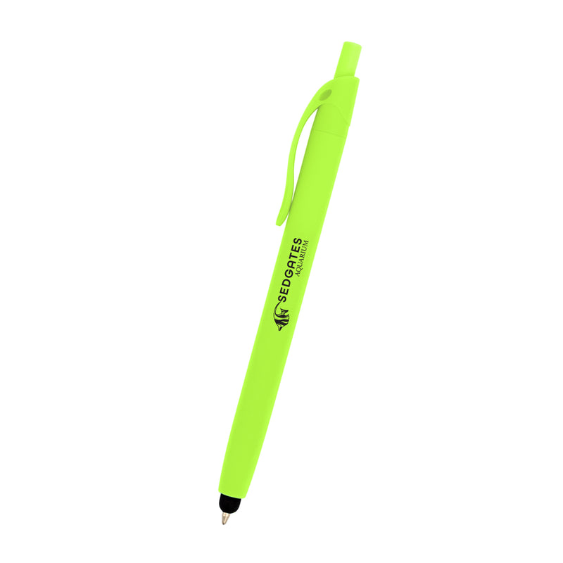 Load image into Gallery viewer, Zinnia Rubberized Pen With Stylus
