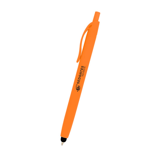 Zinnia Rubberized Pen With Stylus