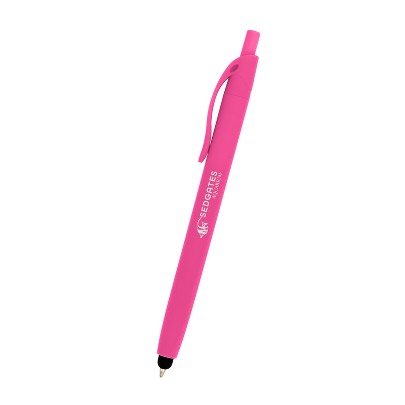 Load image into Gallery viewer, Zinnia Rubberized Pen With Stylus
