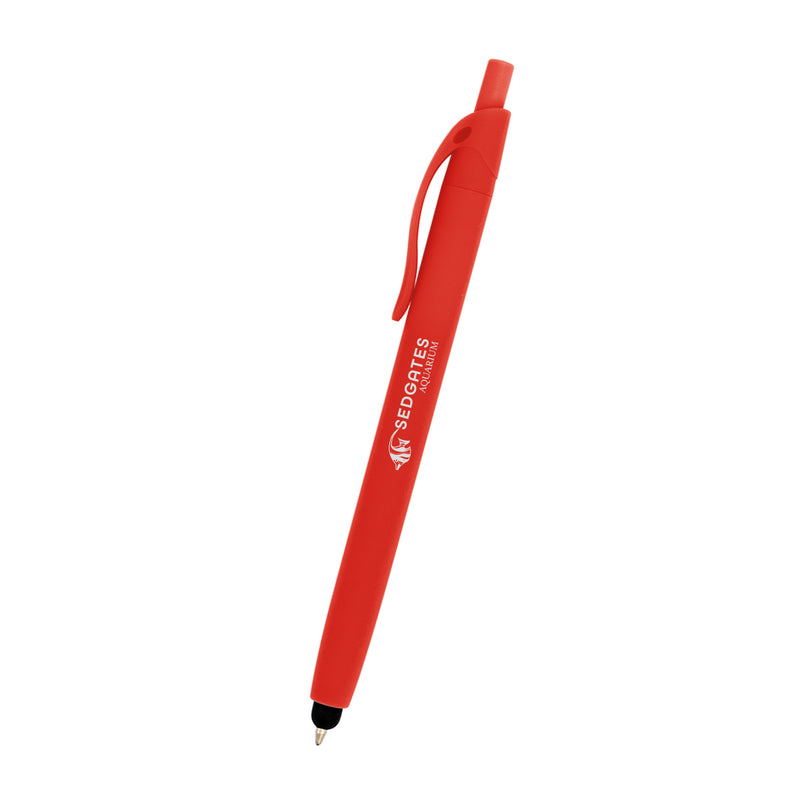 Load image into Gallery viewer, Zinnia Rubberized Pen With Stylus
