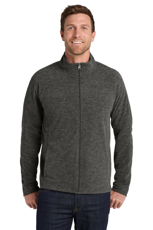 Port Authority® Heather Microfleece Full-Zip Jacket
