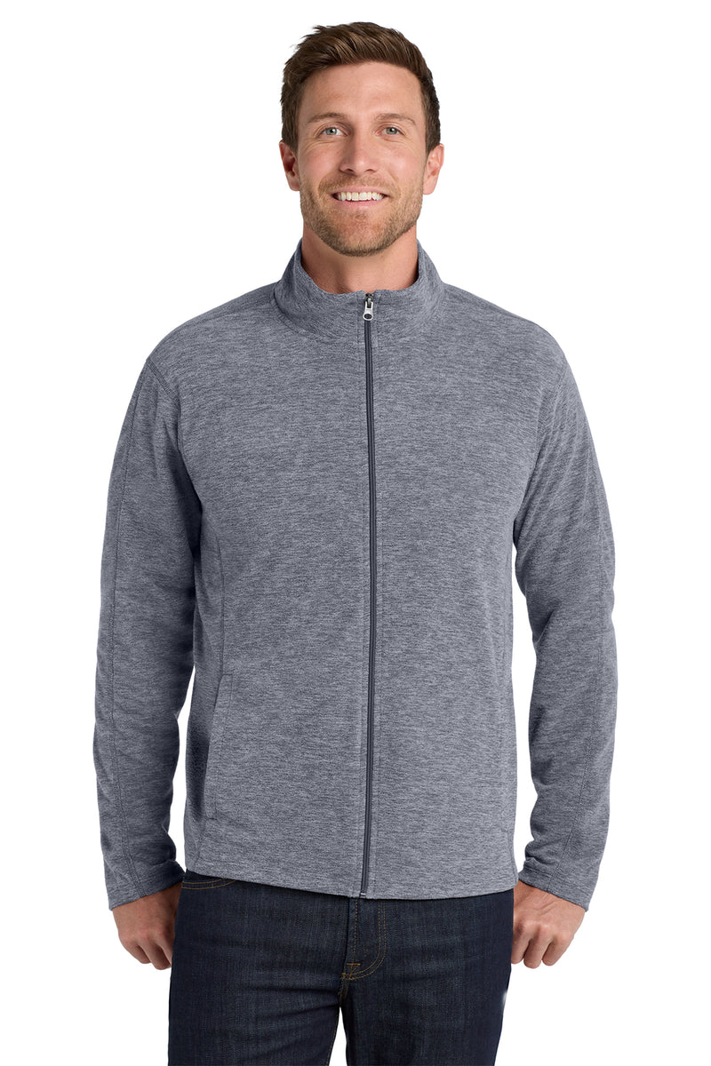 Load image into Gallery viewer, Port Authority® Heather Microfleece Full-Zip Jacket

