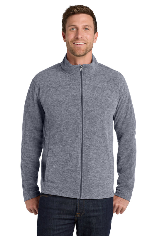 Port Authority® Heather Microfleece Full-Zip Jacket