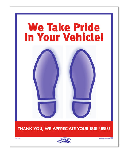 Floor Mat - Paper Footprint 2-Color - Red & Blue, 50#, Box of 500