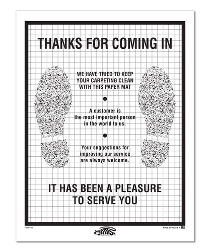 Floor Mat - Poly Back 1 Color - Black, 