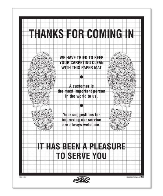 Floor Mat - Poly Back 1 Color - Black, 