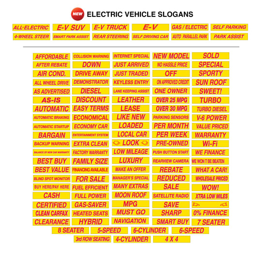 15 inch Red & Yellow Adhesive Sign