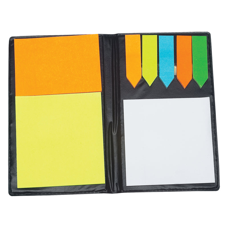Load image into Gallery viewer, Leather Look Padfolio With Sticky Notes &amp; Flags
