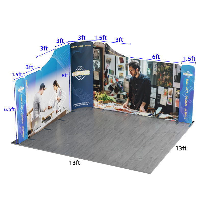 Load image into Gallery viewer, 13x13ft Magnetic Modular Fabric Displays-C
