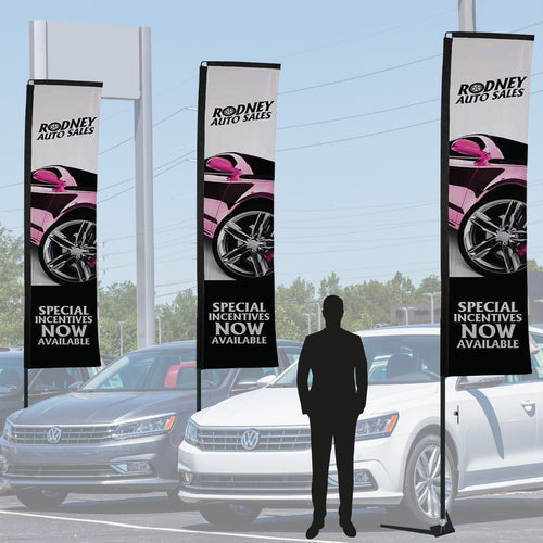 Custom Rectangle Flag - 14 Ft