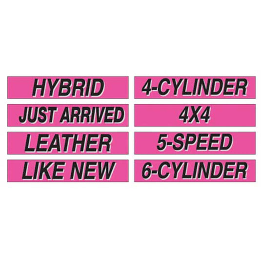 15 inch Hot Pink Adhesive Slogans