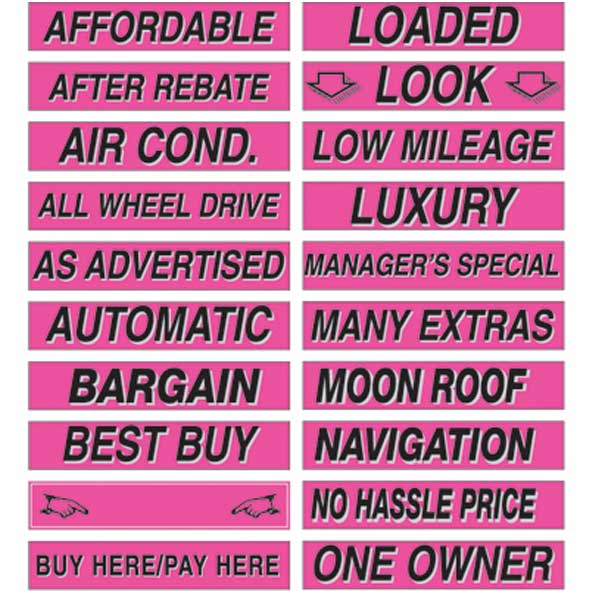 Load image into Gallery viewer, 15 inch Hot Pink Adhesive Slogans
