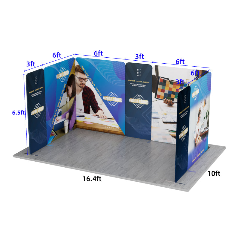 Load image into Gallery viewer, 16.4' x 10' Magnetic Modular Fabric Display
