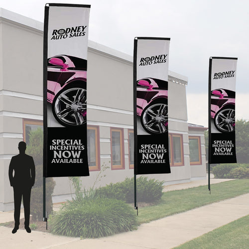 Custom Rectangle Flag - 17 Ft