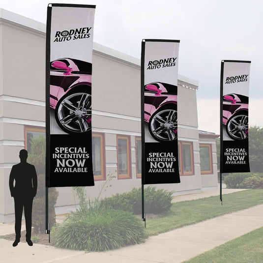 Custom Rectangle Flag - 17 Ft