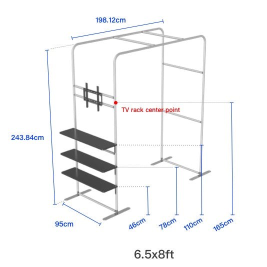 Square Arch Display Shelf & TV Rack
