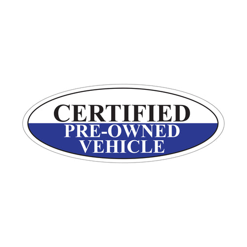 Certified Pre-Owned Oval Slogans - Blue/White