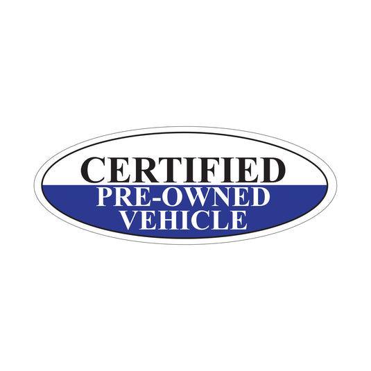 Certified Pre-Owned Oval Slogans - Blue/White