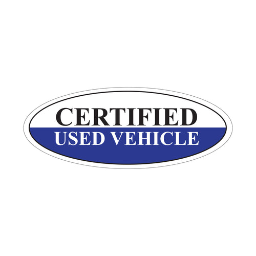 Certified Used Vehicle Oval Slogans - Blue/White