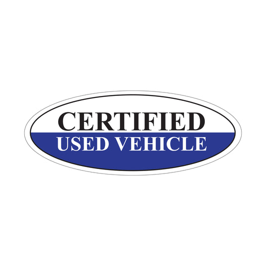Certified Used Vehicle Oval Slogans - Blue/White