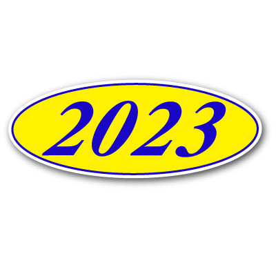 Blue & Yellow Oval Year Model
